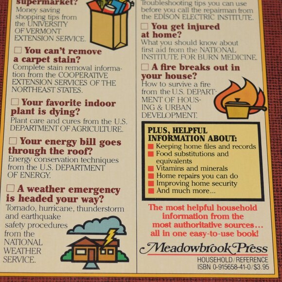 The Household Handbook Reference Housekeeping Diet Cook Book Housewarming 1981 - Picture 4 of 14